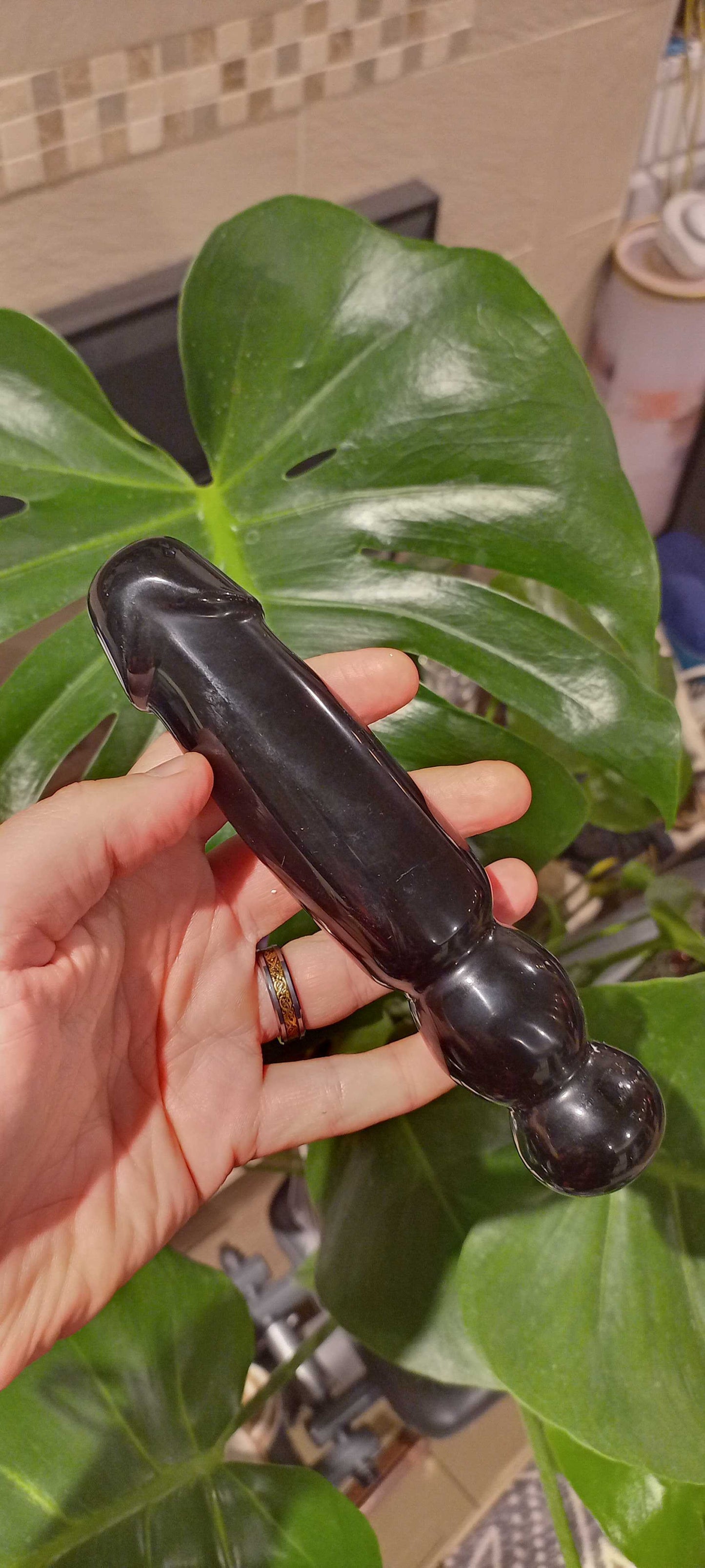 Rubyrock Ribbed Crystal Pleasure Wand