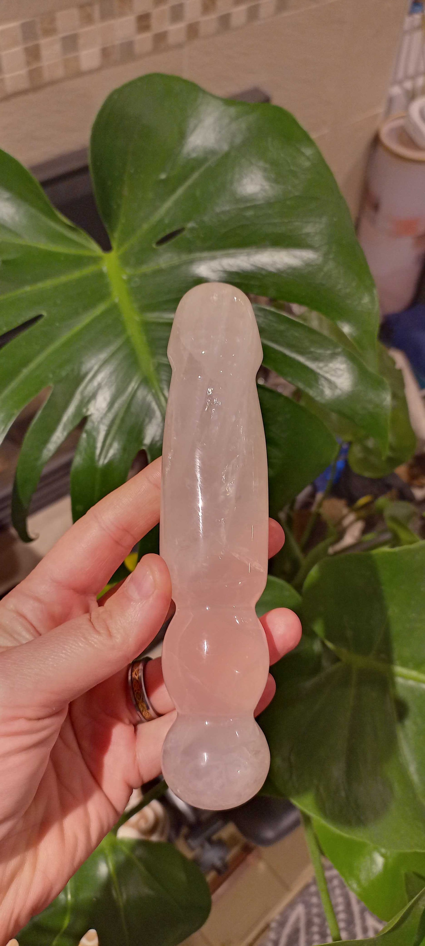 Rubyrock Ribbed Crystal Pleasure Wand