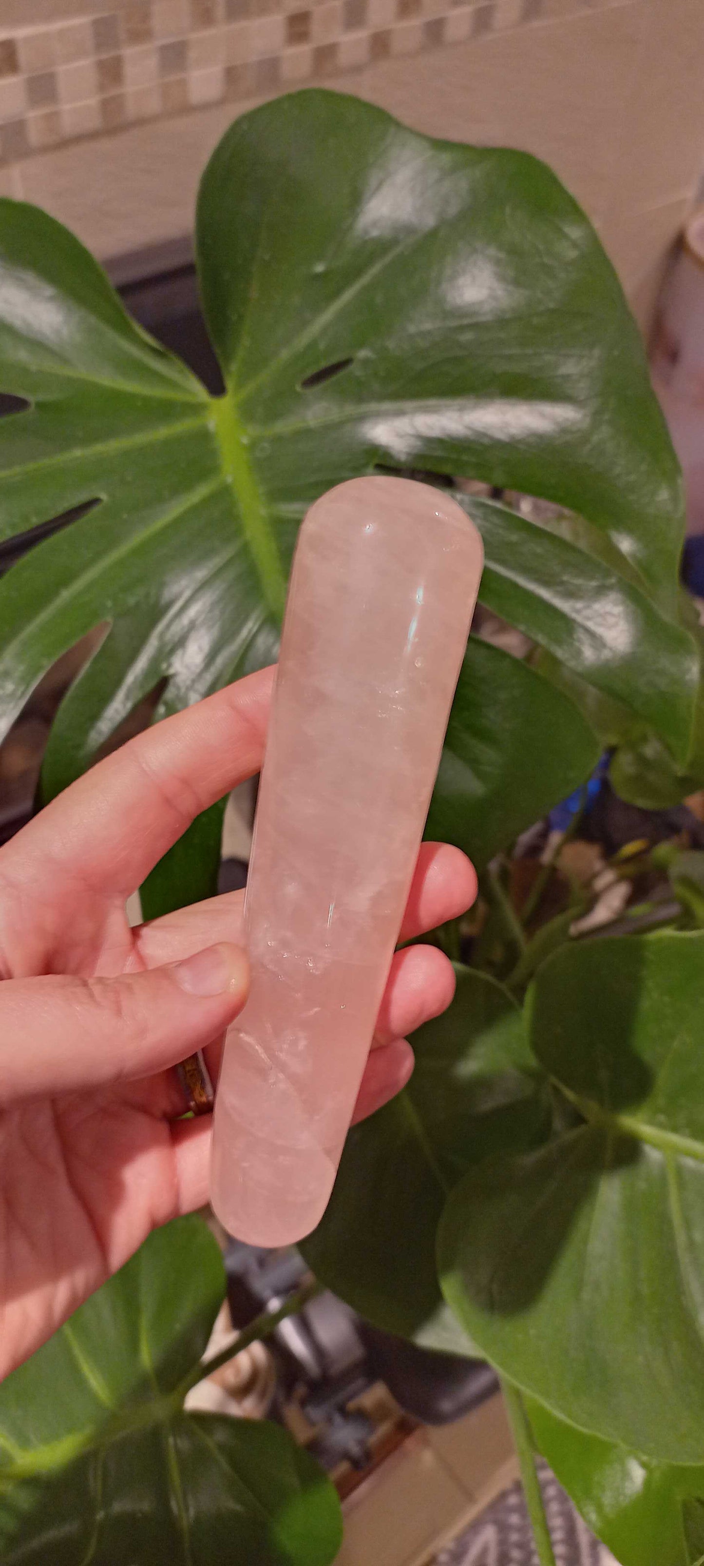 Rubyrock II Rose Quartz Crystal Pleasure Wand